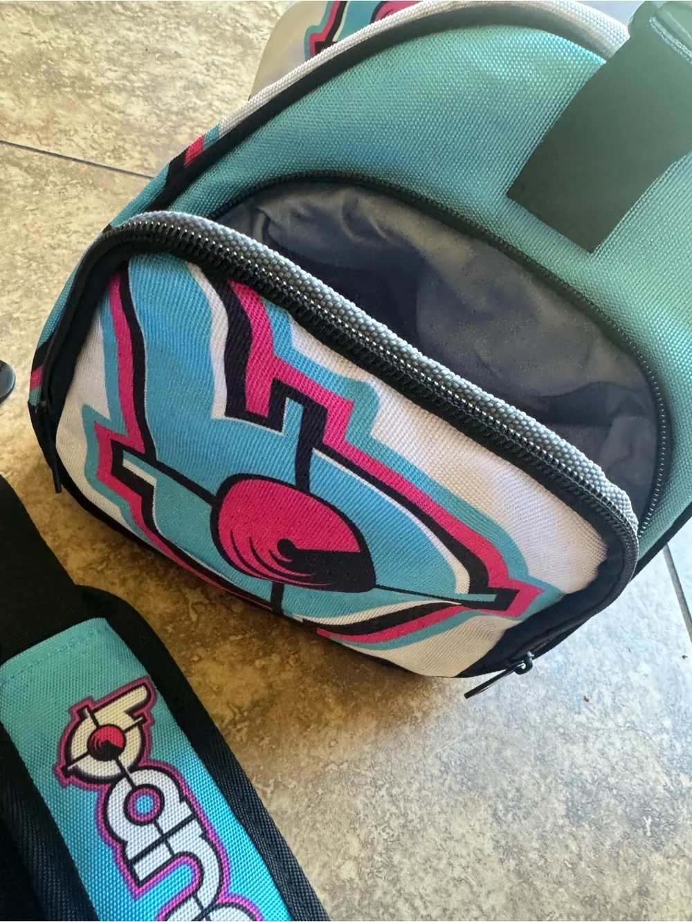 Bang Energy Teal and White Mini Duffel Bag with Shoulder Strap